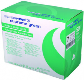 Rubber hand protection - EN 1041, EN 980, ISO 15223 | supreme green