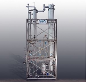 Distillation plant operated for solvents