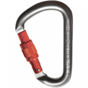 Locking carabiner / aluminium / asymmetrical - 24 kN, EN 362, EN 12275 | K-9 series