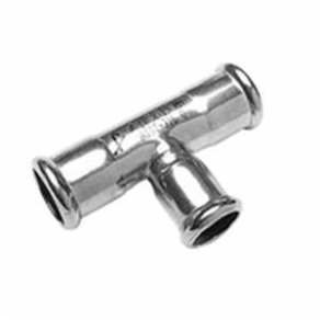 Crimp fitting / T / stainless steel - max. ø 108 x 88.9 x 108 | TRS series