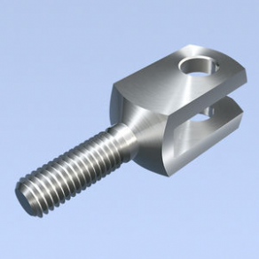 Clevis with male thread