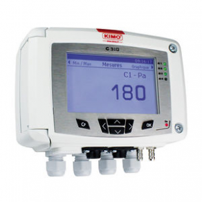 Multi-function transmitter: pressure, air velocity and air flow, temperature (thermocouple) - max. ±10 000 Pa, IP65 | C310