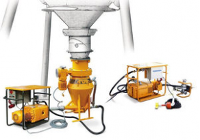 Continuous pneumatic conveying system / for dry mortar - 20 l/min | SILOTUR