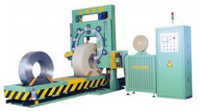 Sleeve wrapping machine with two trolley / for steel coils - CE/ISO9001| GD800-W | 20-40s/pkg, 10-60r/min