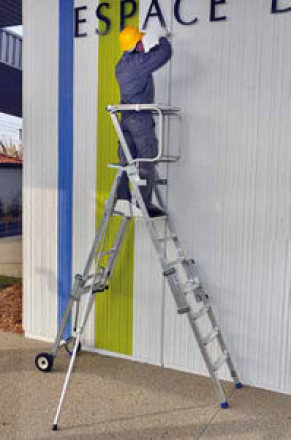 Platform ladder / mobile - 3.65 m | Tandem 7 pliant
