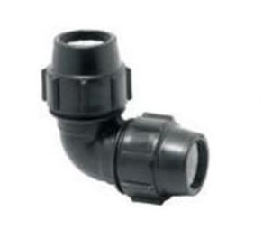 Compression fitting / elbow / plastic - ø 16 - 110 mm, 90° | PP7056 series