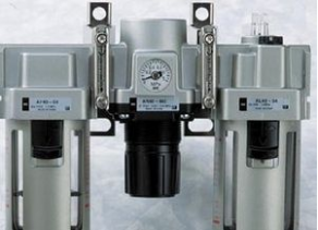 Compressed air filter-regulator-lubricator - max. 265 l/s, 10 bar