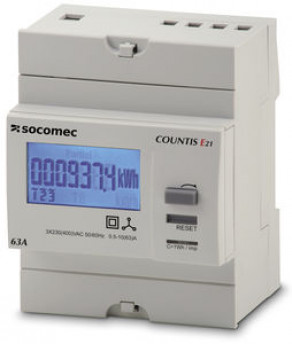Three-phase electric energy counter / DIN rail - max. 63 A, RS485 MODBUS | COUNTIS E2x series 
