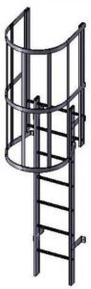 Ladder with safety cage - CSCALA1UF