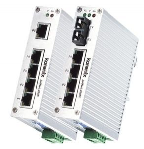 Industrial Ethernet switch / unmanaged - 5-port copper / fiber switch, slim-sized