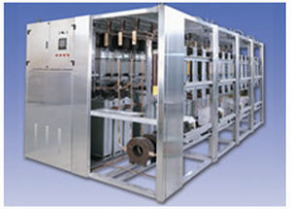 High-voltage capacitor bank
