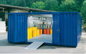Security storage container for hazardous products