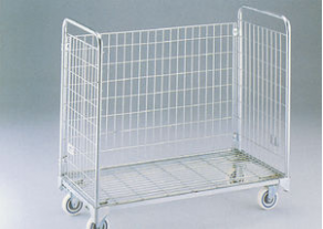Metal wire mesh small roll container / 3-panel - max. 350 kg | MINIROLL