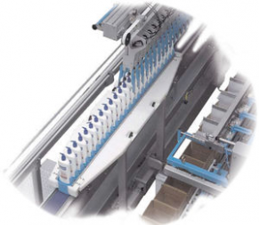 Automatic feeder-positioner / bottle / packaging - | Flacons - Alimentation grande cadence