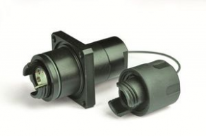 Fiber optic lens connector / multi-channel fiber optic / circular / flange - MM, SM, IP67, 2-4 channels