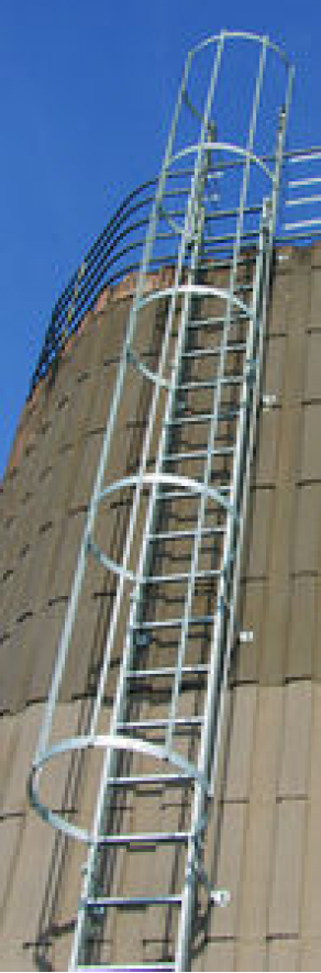 Ladder with safety cage - SECURECHELLE® crinoline
