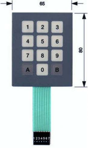 Diaphragm keypad / metallic - KT-12-STD